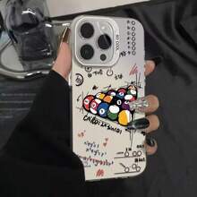 Carcasă de telefon argintie, culoare biliard, compatibilă cu