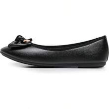 Women's Ballet Flat Shoes Fashion Bowknot Flats Round Toe Wedding FlatsChristmas - 黑色 - 查看 10