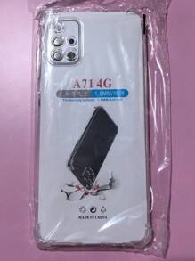 1pc Transparent Four-Corner Anti-Drop Case, Compatible With Samsung Series, Samsung Phone Transparent Four-Corner Anti-Drop Case, Phone Case, Protective Cover, Phone Shell, Phone Sleeve, Anti-Drop Phone Case, Transparent Phone Case, Minimalist Phone Case, Solid Color Phone Case, Transparent Phone Case, TPU Phone Case Anti-Drop (Military-Grade Anti-Drop)
