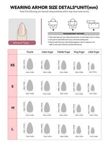 Halloween Glow-In-The-Dark Nail Art Set, Includes 10pcs Acrylic Nail Stickers, Medium Almond-Shaped Nails, Cute Ghost Black Nails, Handmade Gothic Nails, Full Cover False Nails, Gold Line Full Cover Acrylic Nail Sticker Set, Ideal For Halloween Party, Comes With Gel Stickers And Nail File. - Black and White - View 9