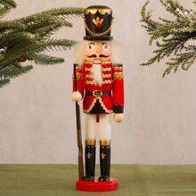 1pc, 30cm Christmas Nutcracker Figurine, Christmas Decor, Wooden Soldier Desktop Ornament, Nutcracker Decoration, Christmas Home Decor, Christmas Party Supplies, Wooden Christmas Tree Hanging Ornament, For Christmas Scene Decoration, Home Decor, Mall Decor, Outdoor Decor, Christmas Gift Set Christmas Decorations Room Decor Winter Christmas Decorations Home Christmas Gifts Christmas Decor - Multicolor - View 8