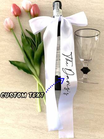 1 Pc Personalized Custom Bridal Bouquet Ribbon Fringe Marriage Ceremony,Great For Gift Wrapping,Wedding Decor,Bridal Shower,Vows Cards,Flower Bouquets,Birthday Invitations,Party Decoration,Cakes Decorations And Wrapping Papers,Photography Backdrop Styling