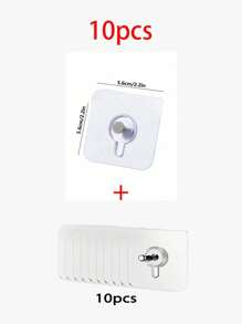2/4/5/10/20/30pcs Self-Adhesive Wall Hooks, No Nail Wall Hanger, Thumb Nail Hooks, No Nail Picture Hangers, For Home Use, Indoor Decor