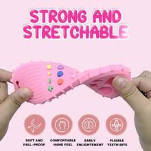 婴儿出牙玩具（3-6个月），硅胶仿真遥控玩具，儿童电视遥控器缓解咬合不适，幼儿咀嚼玩具 - 套組 - 查看 6