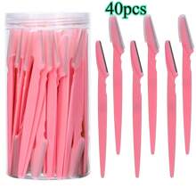 40Pcs/20pcs/10 Eyebrow Trimmer Makeup Beauty Tools Safe Eye Brow Razor Face Body Hair Removal Shaver Blades Woman Eyebrows Shaping Knife
