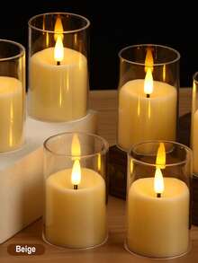 6PCS/12PCS Flameless Candles Battery Operated Candles Real Wax Pillar LED Candles With Remote & Timer , Stable Acrylic Shell, For Thanksgiving, Christmas, Halloween, Wedding,Window Candles, Valentines Gifts, New Years Gifts Thanksgiving ,Party ,Table, Home Fireplace Decor Wedding Festival Decor , Holiday Romantic Decor,Fireplace And Home Decor - 款式[A] - 查看 13