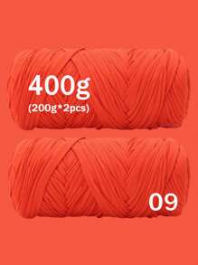 1/2pcs Premium T-Shirt Yarn - 200g/Pc High Elastic Cord Yarn, Soft & Stretchy Polyester Yarn For Vibrant Crochet Projects, Ideal For Home Decor DIY Crafts Like DIY Weaving, Crochet Projects, Handmade Weaving Bags, Baskets, Blankets, Mats, Shoes, Slippers, Cushions, And Dolls, Multicolor Yarn, Polyester Yarn, Acrylic Yarn, Knitting Accessories,