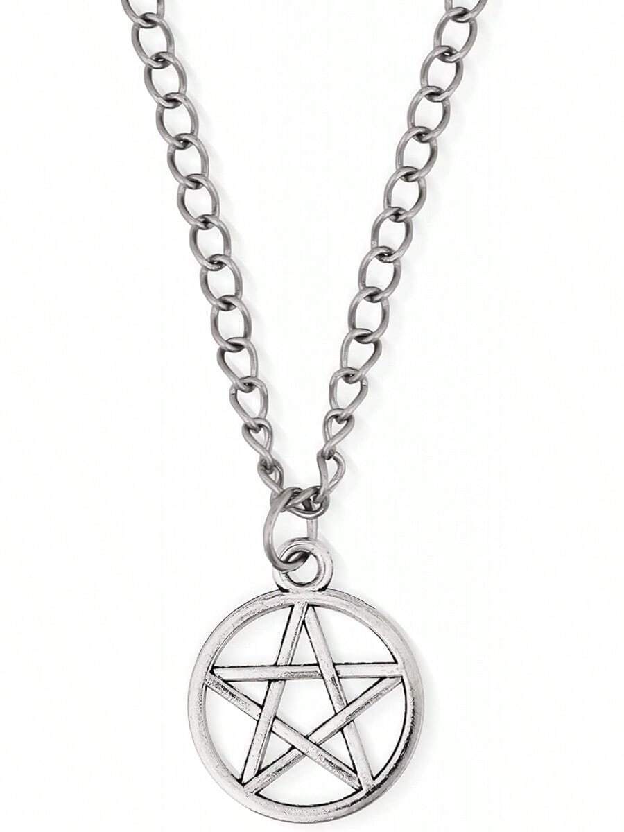 Pentagram Star Necklace, Gothic Emo Grunge Necklace, Goth Jewelry, Halloween Christmas Jewelry Gift For Women2025 - 1 - 查看 1