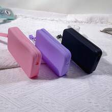 Large Capacity Multi-Functional Silicone Coin Purse, Phone Pouch, Lipstick Case, Bank Card Holder, Glasses Case, Access Card Holder, Portable Storage Bag For Cables, Earphones, Cosmetics, Small Handbag,Pouch,Makeup Pouch,Travel Essential - Multicolor - View 3