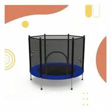 Trampolin Brincolin Infantil Red De Seguridad 1.40mts Niños - Negro-Negro - Ver 3