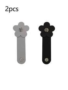 1pc Silicone Floral Earphone Cord Organizer, Suitable For Wired Earphones, Data Cables, Storage & Managementcharger Case Power Bank Phone Charger Digital Camera Accessories - Multicolor - View 18