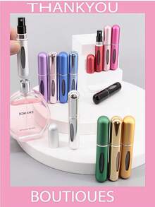 2 Pack Travel Perfume Atomizer Spray Bottles – Refillable Portable Cologne & Perfume Containers For Men & Women, Empty Travel Size Scent Decanter - 隨機顏色 - 查看 3