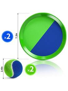 TEMI Outdoor Double Ball Games - 2 Rackets 2 Hard Balls For Kid Aged 3-10, Toss And Catch Ball Game - Backyard, Beach, Birthday Party, Develop Hand-Eye Coordination And Movement Skill,Birthday Christmas Gift