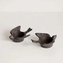 1pc Rustic Candle Holder - Flying Bird Pattern, Sturdy Iron Construction, Suitable For Living Room, Bedroom, Office, Tabletop Decor - Vintage Home Gift (Christmas, Wedding, Housewarming) - Easy To Clean Surface