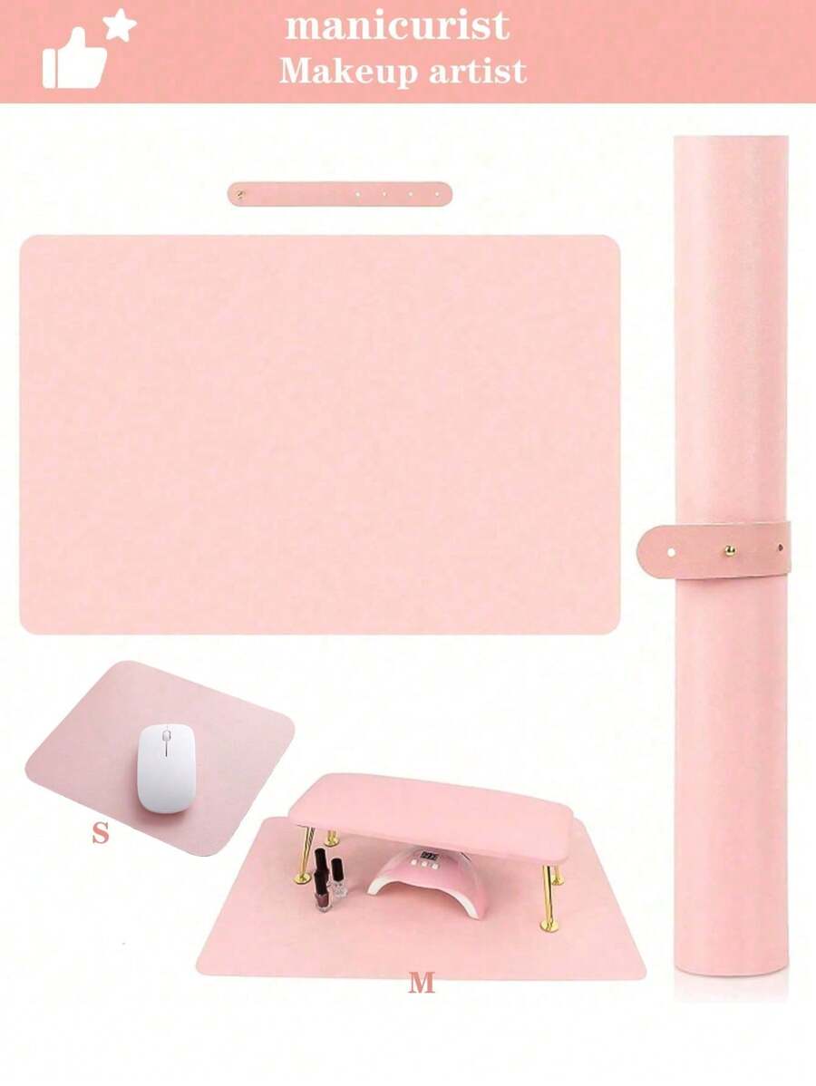 1pc Oversized Manicure Table Mat & Mouse Pad Set, PU & Washable Foldable Nail Polish Holder Wrist Rest Cushion, Suitable For Manicure , Nail Care, Nail Salon Tools, Soft Microfiber Leather Manicure Pad, Nail Desk Mat, Folding Nail Holder Pad, Suitable For Women And Girls Makeup Tools, Weddings, Parties, Birthdays, Ladies Gifts, Best Friends, Teachers, New Year, Gifts, Christmas, Halloween
