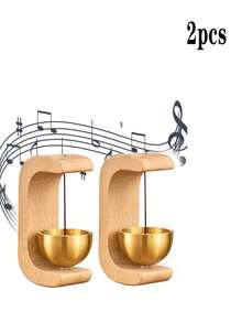 1个磁性木质风铃，兼具门铃和装饰挂铃的双重功能，适用于花园、餐厅和房间，可用作家居、房间和墙面装饰。