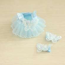 1pc Dress Only (No Doll), Suitable For 17cm Generation 1/2/3 Dolls, Blue Tulle Skirt - Multicolor - View 15