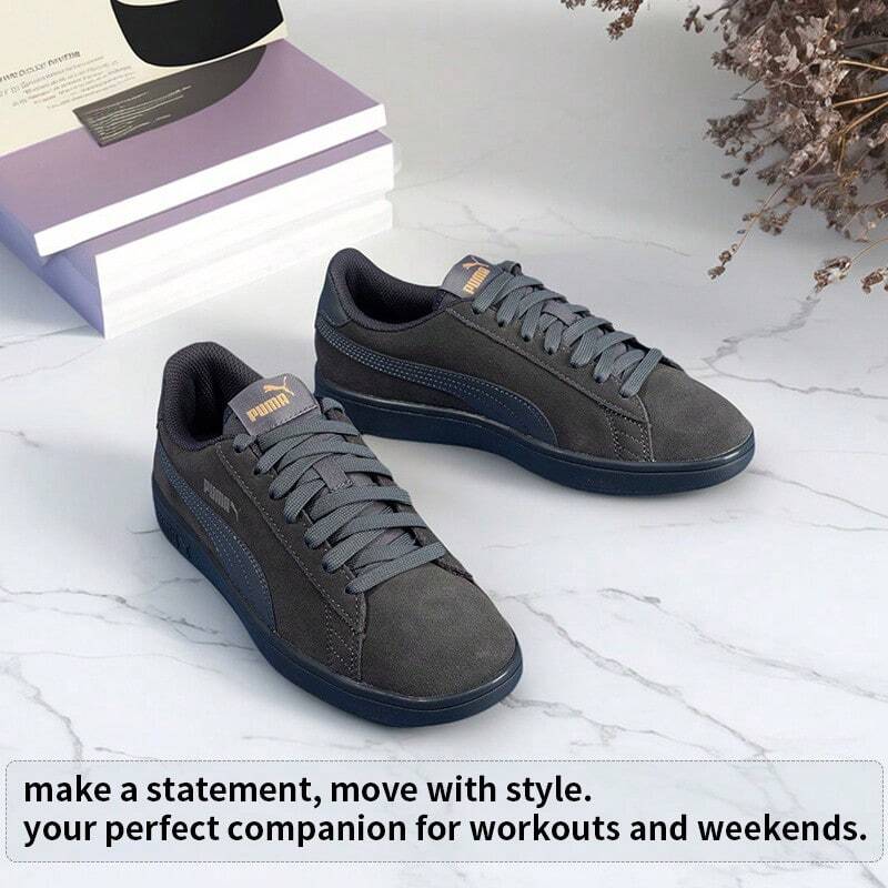 Puma Smash V2 L CN 休闲运动鞋，轻便舒适简约生活方式鞋，款式编号 #391840-01 - 鐵灰色-鐵灰色-金色 - 查看 1