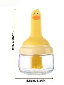 1 pieza Cepillo para barbacoa, cepillo de aceite resistente a altas temperaturas para el hogar, cepillo de silicona para aceite, botella de cepillo de aceite especial para hornear integrada