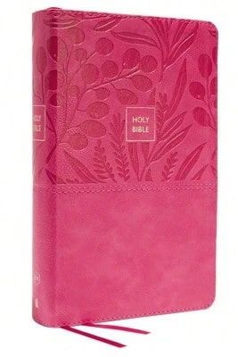 Pre-Owned KJV Holy Bible: Large Print Single-Column With 43,000 End-Of-Verse Cross References, Pink (Hardcover) By Thomas Nelson