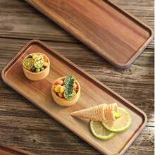 1 Peça, Bandeja, 3 Tamanhos, Bandeja de Madeira Pequena, Prato de Decoração de Banheiro, Bandeja de Bolo, Bandeja de Talheres de Madeira, Suporte de Exibição de Aniversário, Bandeja de Cozinha, Adequada para Ação de Graças, Halloween, Páscoa, Dia dos Namorados, Decoração de Natal, Decoração de Mesa de Jantar, Para Sobremesas, Bolos, Pães, Perfumes, Joias, Produtos de Banho, Cosméticos, Bandejas Pequenas Modernas Retrô