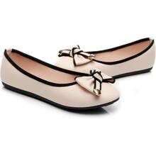 Women's Ballet Flat Shoes Fashion Bowknot Flats Round Toe Wedding FlatsChristmas - 黑色 - 查看 5