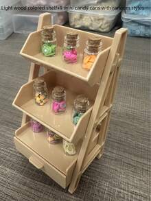1 mô hình kệ trưng bày hoa mini, đồ trang trí hộp đựng kẹo thu nhỏ, cảnh tượng chân thực nhỏ bé cho nhà búp bê, phụ kiện nhà búp bê tỷ lệ 1:12, đồ trang trí nhà cửa, quà tặng ngày lễ/sinh nhật - Nhiều màu - Xem 14