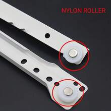 1 Pair Metal Drawer Slides, Track Hardware, 2 Sections Replacement Drawer Slides, Drawer Slide Kit, 10 12 14 16 Inch, Replacement Drawer Track Hardware, Suitable For Most Bottom Mount Drawer Systems