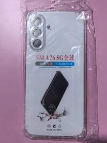 1pc Transparent Four-Corner Anti-Drop Case, Compatible With Samsung Series, Samsung Phone Transparent Four-Corner Anti-Drop Case, Phone Case, Protective Cover, Phone Shell, Phone Sleeve, Anti-Drop Phone Case, Transparent Phone Case, Minimalist Phone Case, Solid Color Phone Case, Transparent Phone Case, TPU Phone Case Anti-Drop (Military-Grade Anti-Drop)