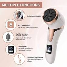 10 In 1 Electric Pedicure Tools Foot Care File Leg Heels Remove Hard Cracked Dead Skin Callus Remover Feet Foot Files Clean Care Machine 1500mAh - White - View 5