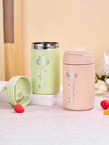 1pc Customized Stainless Steel Water Bottle, Personalized Water Bottle, Customized Insulated Tumbler, Personalized Stainless Steel Water Bottle, Custom Name Insulated Leak-Proof Stainless Steel Cup, Stainless Steel Bottle, Back To School, Back To School Gift, Water Bottle For Party, Travel, School, Ideal Gift For Birthday, Graduation, Boys, Girls, Teenagers - Multicolor - View 4