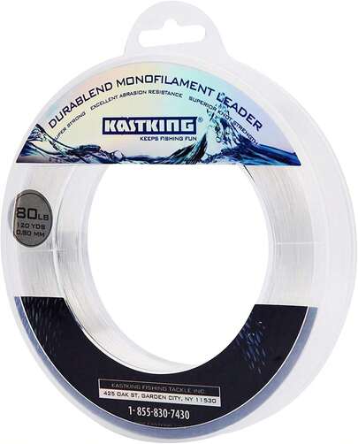 KastKing DuraBlend - Línea líder de monofilamento – Materiales de primera calidad para agua salada mono – Tamaño de carrete de juego grande 120 yardas/110 m