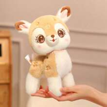 1pc Cute Cartoon Elk Plush Doll, Elk Doll Plush Pillow, Birthday Gift