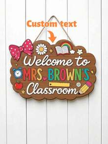 1 buah Papan Nama Guru yang Dipersonalisasi, Gantungan Pintu Guru, Tanda Selamat Datang, Dekorasi Kelas, Hadiah Kustom untuk Kembali ke Sekolah, Wisuda, Pesta Rumah Baru, Dekorasi Kantor Rumah, Estetis - MultiWarna - View 24