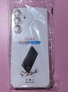 1pc Transparent Four-Corner Anti-Drop Case, Compatible With Samsung Series, Samsung Phone Transparent Four-Corner Anti-Drop Case, Phone Case, Protective Cover, Phone Shell, Phone Sleeve, Anti-Drop Phone Case, Transparent Phone Case, Minimalist Phone Case, Solid Color Phone Case, Transparent Phone Case, TPU Phone Case Anti-Drop (Military-Grade Anti-Drop)