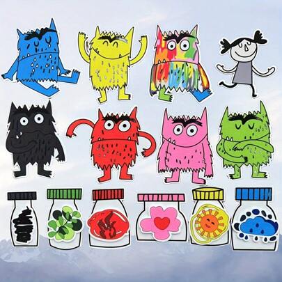 My Emotional Monster Felt Board, Emotional Monster Storybook Materials, Early Childhood Education Teacher Materials, Felt Board Interactive Storytelling Teaching Tool Kit