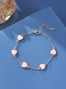 3pcs/Set Women Elegant Lucky Flower Bracelet Set, Black White Pink Color Combination, Fashion & Casual, Suitable For Daily Wear