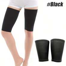 1 Pair Ultra-Thin Elastic Breathable Thigh Compression Sleeves, Unisex, Slim Fit Muscle Support - Multicolor - View 12
