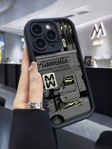 汽车插画图案手机壳、保护套、内胆包、防震保护，适用于 16、16 Plus、16 Pro Max、16e、16 Pro、15、15 Plus、15 Pro Max、15 Pro、14、14 Plus、14 Pro Max、14 Pro、13、13 Pro、13 Pro Max、12、12 Pro、12 Pro Max 和 Galaxy A05、A05S、A06、A14、A15、A16、A32 4G、A33 5G、A34、A35、A52、A52 5G、A54 5G、A55 5G、S20 FE、S21 FE 5G、S23、S23 FE、S23 Ultra、S23+、S24、S24 Ultra、S24+，以及Redmi、OPPO、VIVO 型号 - 彩色 - 查看 5