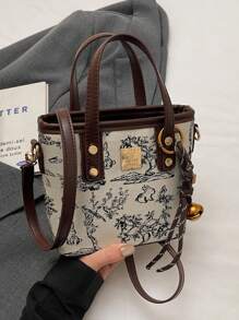 Nova Bolsa de Mão Pequena Bordada Estilo Chinês para Mulheres 2025 Nova Moda Bolsa Balde de Ombro Versátil Primavera/Verão, Melhor Presente do Dia das Mães para Mulheres