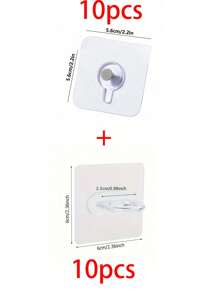 2/4/5/10/20/30pcs Self-Adhesive Wall Hooks, No Nail Wall Hanger, Thumb Nail Hooks, No Nail Picture Hangers, For Home Use, Indoor Decor