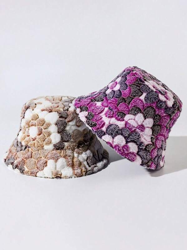 2 piezas Sombrero de cubo con estampado de girasol para mujer y hombre, gorra ligera y resistente al viento para exteriores, sombrero de sol versátil y casual a juego para pareja, adecuado para uso diario