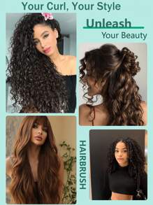 2 piezas Cepillo de caramelo Cepillo rizado mejorado - Herramienta de peinado rizado unisex, reduce el tirón y el frizz, excelente para uso en salón y viaje Cepillo rizado para el hogar Cuidado corporal Cepillo definidor