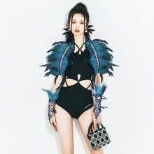 Khăn choàng giả lông vũ dành cho nữ - Áo choàng thiên nga cổ lông vũ cho Halloween, phụ kiện trang phục phù thủy, có cổ tay áo lông vũ. - Nhiều màu - Xem 16