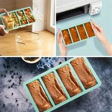 1/2pcs Silicone Food Storage Containers - Durable Kitchen Storage Boxes For Soups, Broths And Sauces - Stackable Green Food Prep Containers - Essential Kitchen Accessories - 彩色 - 查看 3