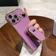 1-częściowa galwanizowana, słodka obudowa z uchwytem na telefon w kształcie misia, ukryta podstawka, odporna na wstrząsy, ultracienka osłona ochronna, chroniąca obiektyw aparatu przed upadkiem, miękka obudowa na telefon, kompatybilna z modelami 7/8/11/12/13/14/15/X/XR/Xs/Plus/Pro/Pro Max/SE2/Mini, wodoodporna, odporna na zarysowania