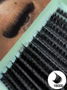 210pcs Fluffy Eyelash Clusters, 180DD Curl, 8-16mm, Suitable For Beginners, Create Voluminous Curled Captivating Lashes - Black - View 9