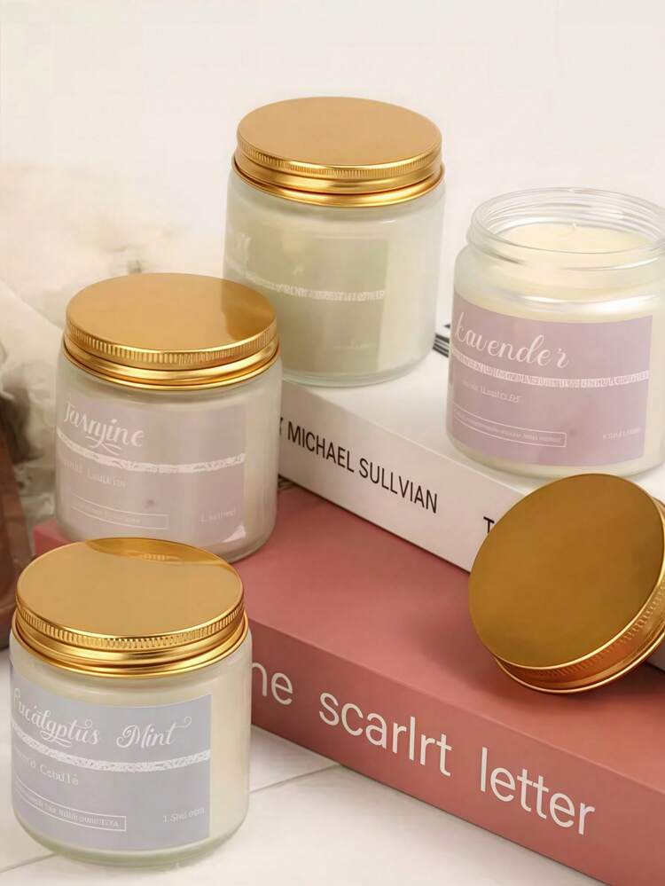 1 pieza Velas perfumadas (99g), Velas enlatadas, Regalos para el Día de la Madre, Decoración del hogar de primavera, Regalos de velas de cumpleaños para novias, Regalos de camping, Amantes de exteriores, Velas, Regalos, Decoración del hogar, Adecuado para dormitorio y baño, Fragancia de larga duración, Con fragancia de aceites esenciales, Regalo perfecto para familiares y amigos - Multicolor - Ver 6