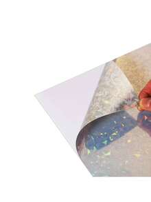 50pcs Holographic Sticker Paper, Holographic A4 Vinyl Coated, Clear Overlay Self-Adhesive Waterproof, 11.7 X 8.3 Inches (Gemstone)