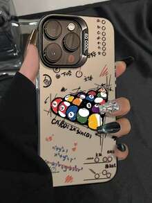 Carcasă de telefon argintie, culoare biliard, compatibilă cu